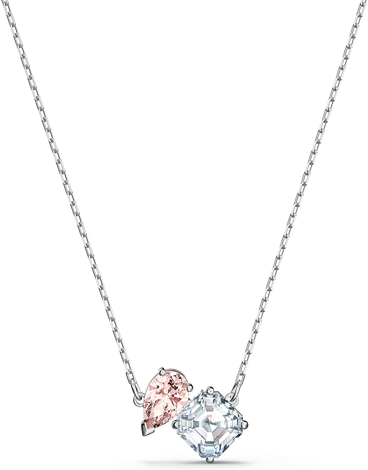 SWAROVSKI Women's Attract Soul Jewelry Collection, Rhodium Finish, Pink Crystals - JOY2ESpree