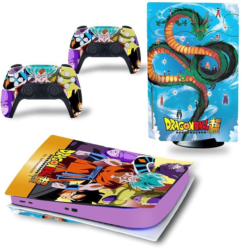 Mmoptop PS5 Skin for Playstation 5 Disc Version Console and Controller Vinyl Cover Skins Wrap - Black Pan-Ther - JOY2ESpree