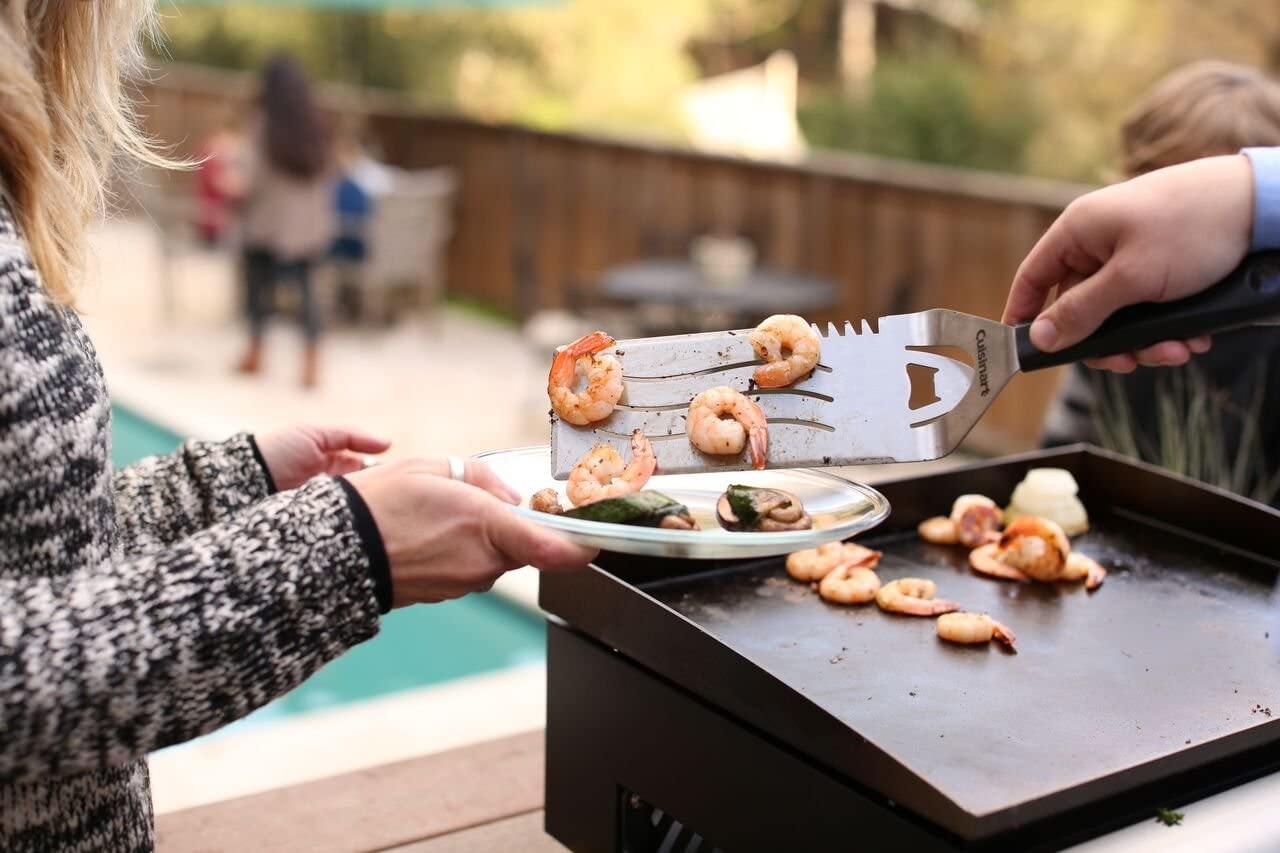 Cuisinart CGG-888 Grill Stainless Steel Lid 22-Inch Round Outdoor Flat Top Gas, 360° Griddle Cooking Center - JOY2ESpree