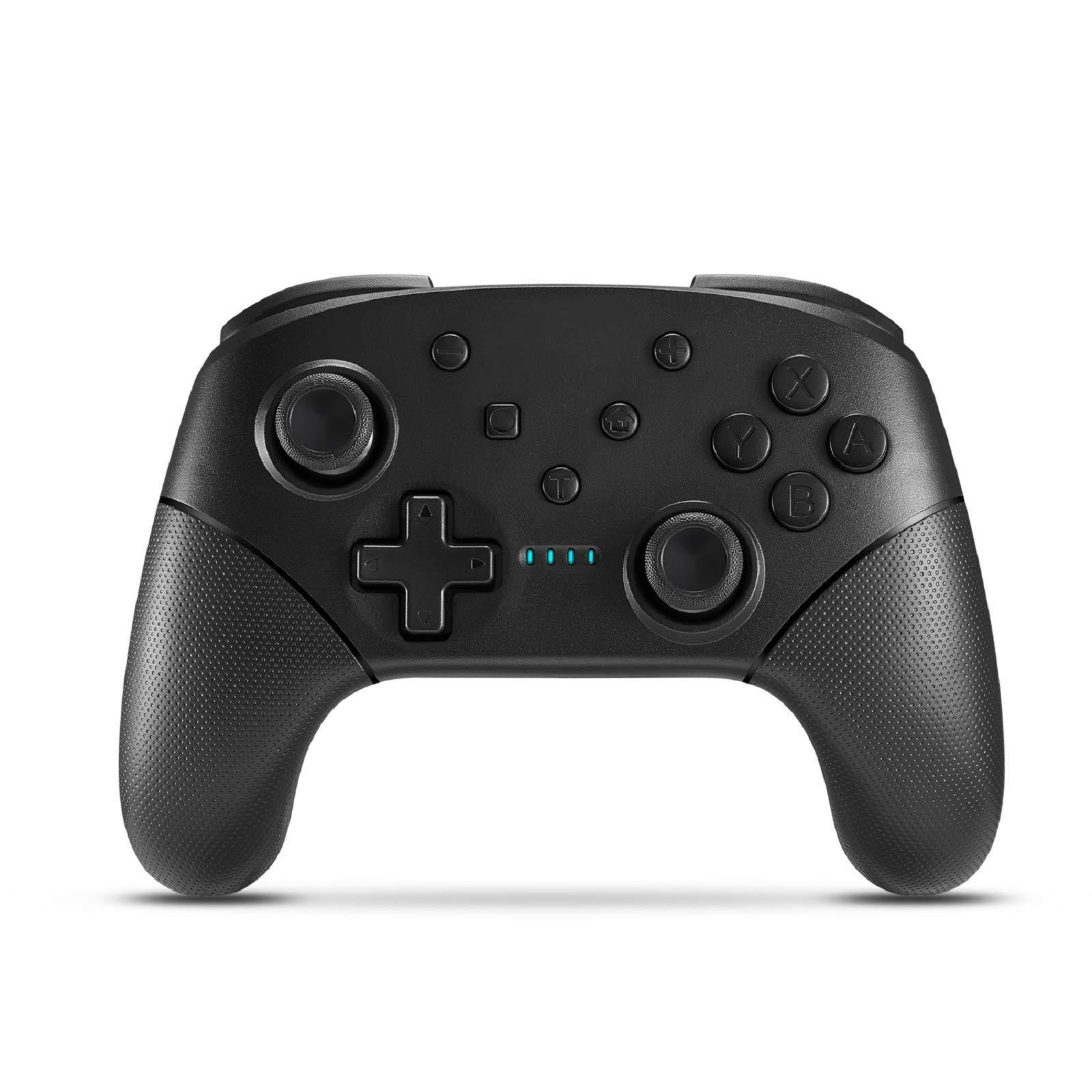 Wireless Switch Controller for Console Pro Gamepad with Joystick [2021 New] Non-Slip Ergonomic Design, Black - JOY2ESpree