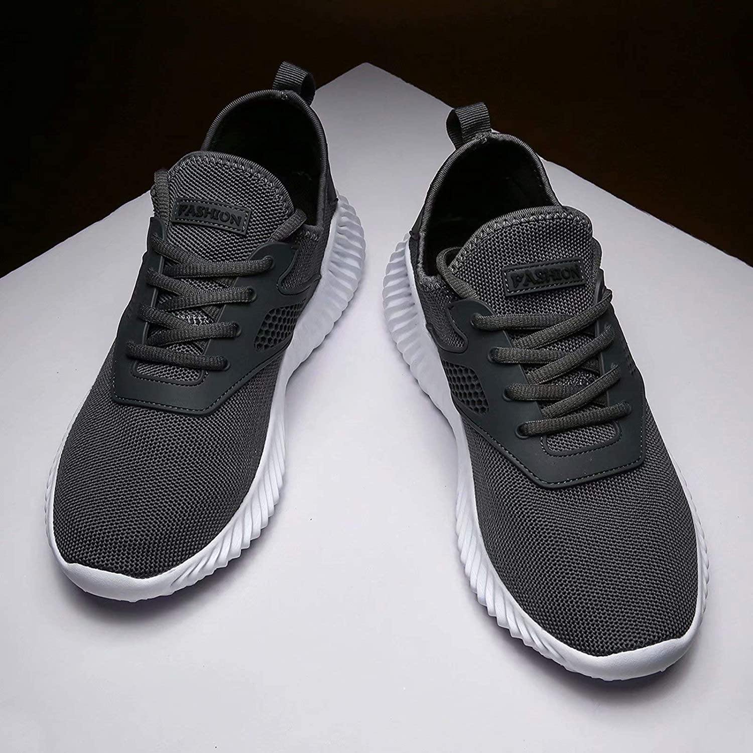 KEEZMZ Men's Running Shoes Fashion Breathable Sneakers Mesh Soft Sole Casual Athletic Lightweight