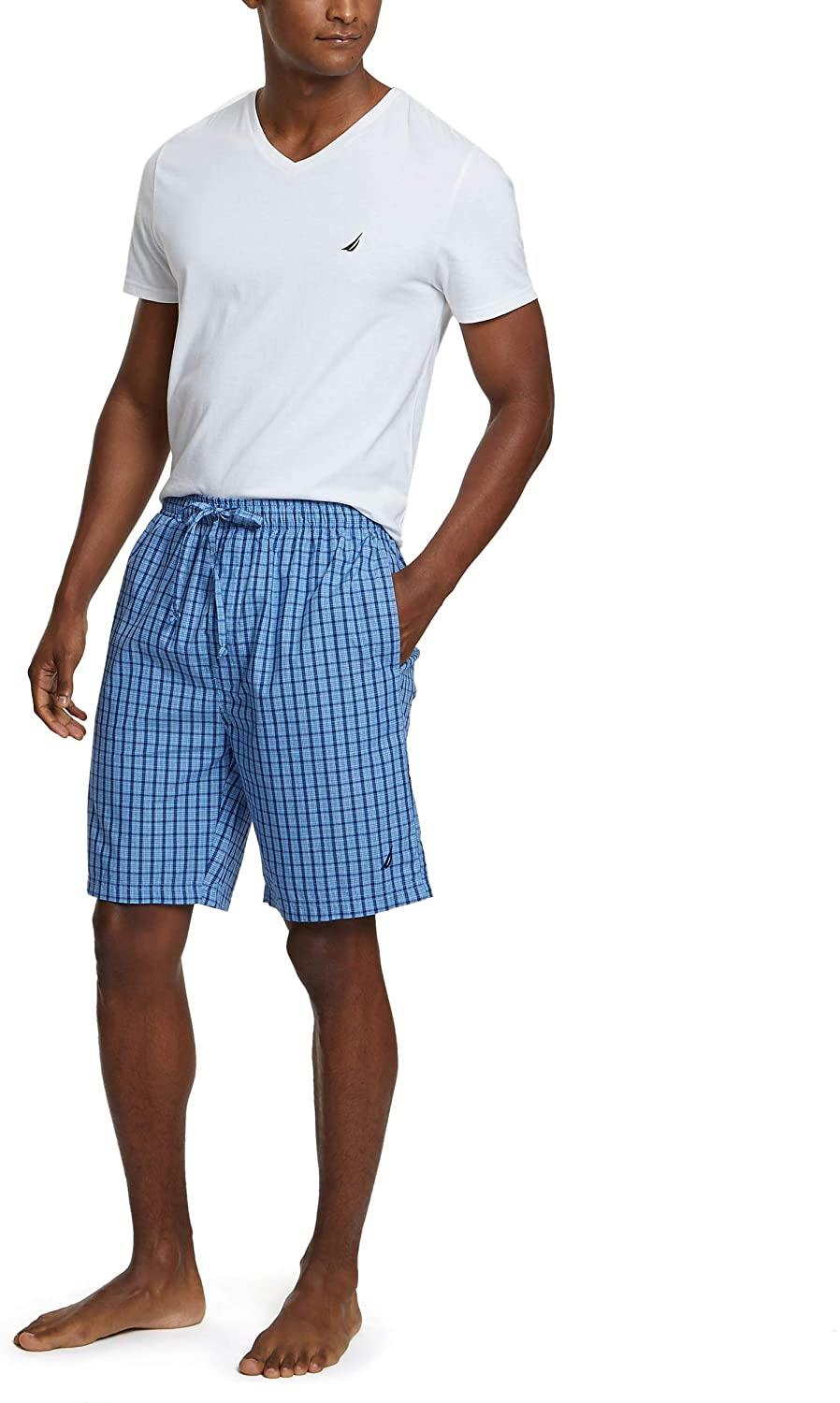 Nautica Men's Soft Woven 100% Cotton Elastic Waistband Sleep Pajama Short - JOY2ESpree