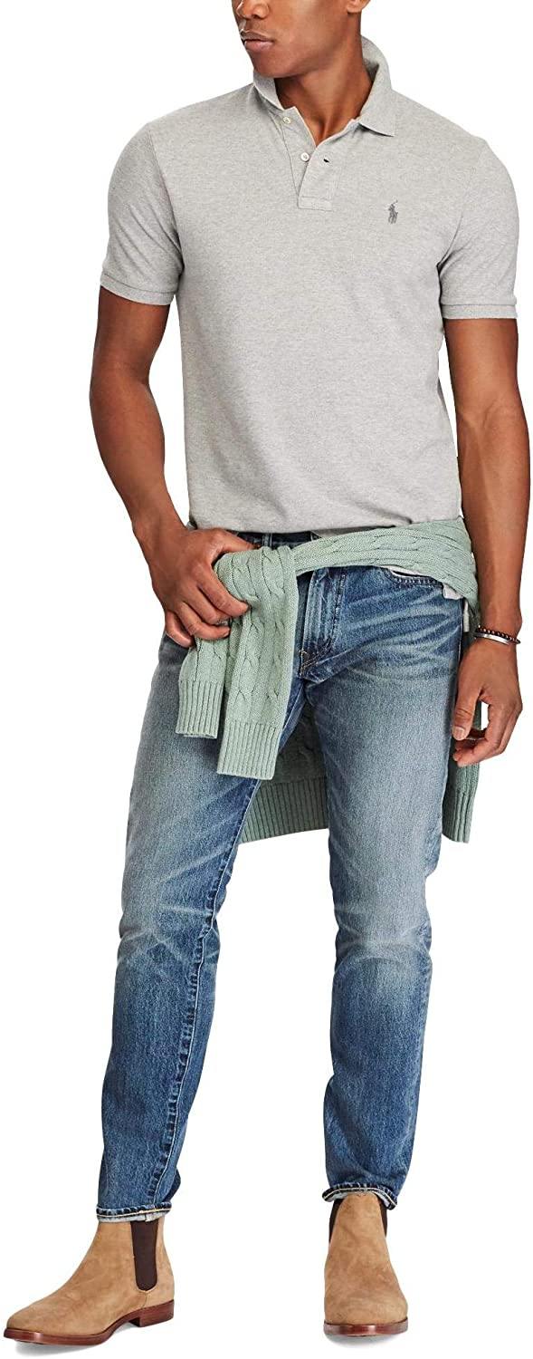 Polo RL Men's Custom Slim Fit Mesh Pony Shirt