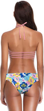 
                        
                          画像をギャラリービューアに読み込む, SHEKINI Women's Floral Printing Cutout Strappy Halter Swimsuits Bikini Suits
                        
                      
