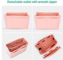 
                        
                          Load image into Gallery viewer, MA STRAP Purse Organizer with Detachable Zipper Pouch Multipurpose Felt Insert Bag Fit Speedy Neverfull Longchamp Tote
                        
                      