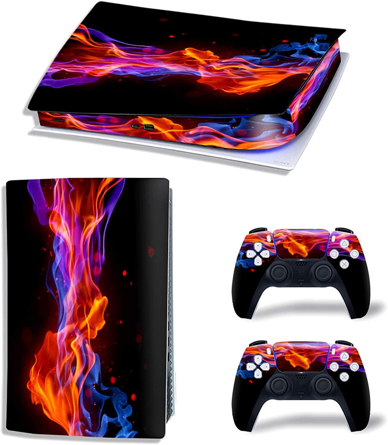 Ps5 Stickers Full Body Vinyl Skin Decal Cover for Playstation 5 Digital Edition Console Controllers (CD Version, Pink Starry Sky) - JOY2ESpree