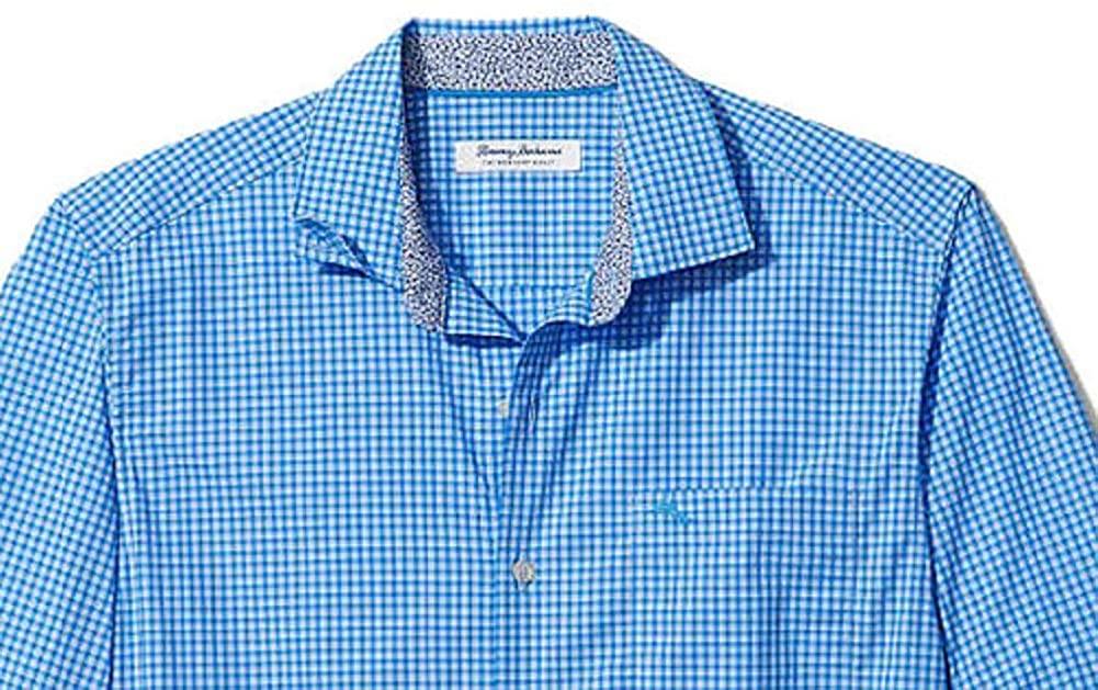 Tommy Bahama Long Sleeve Newport Coast Gingham Grove Island Zone Camp Shirt - JOY2ESpree