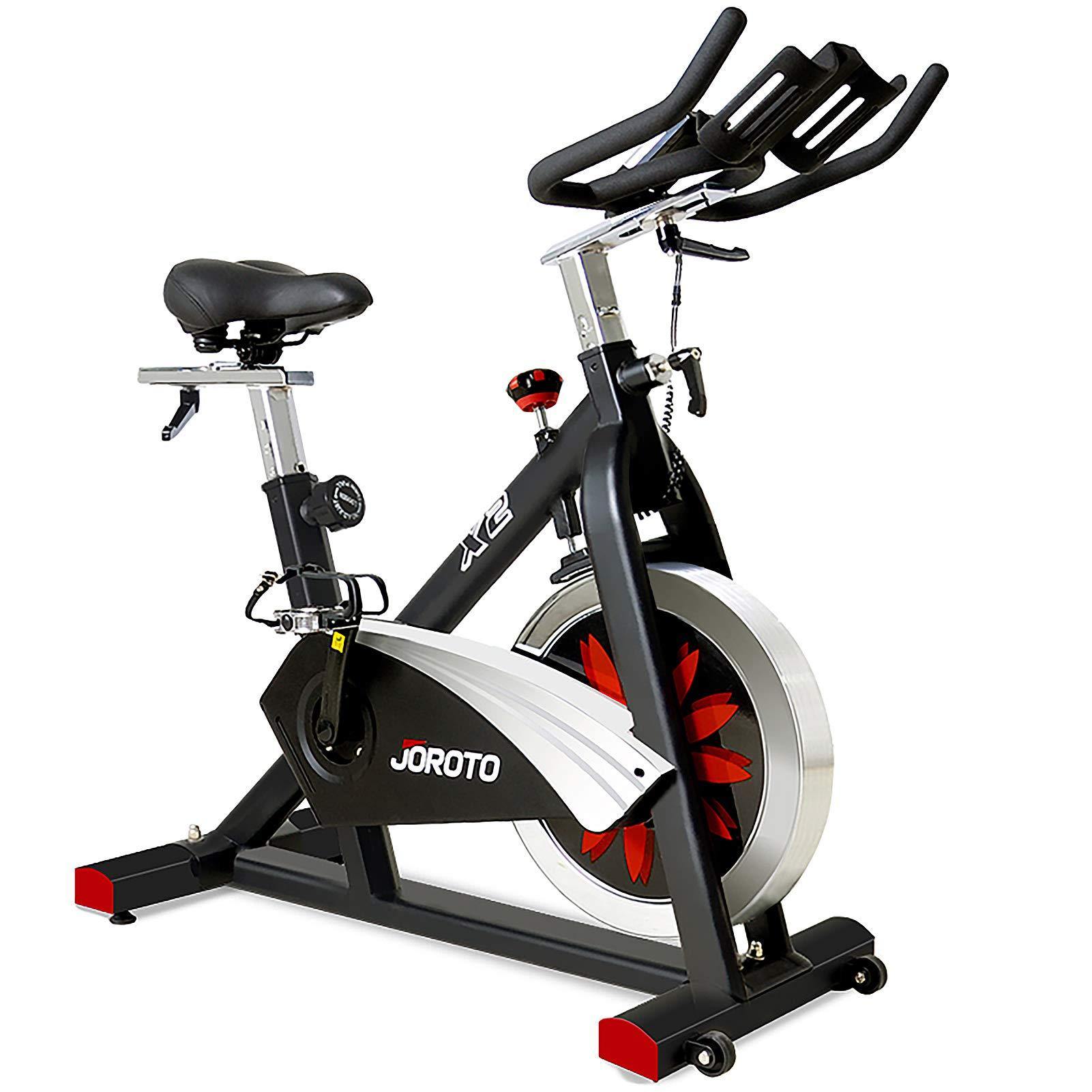 JOROTO Belt Drive Indoor Cycling Bike with Magnetic Resistance Exercise Bikes Stationary ( 300 Lbs Weight Capacity ) (Updated) - JOY2ESpree
