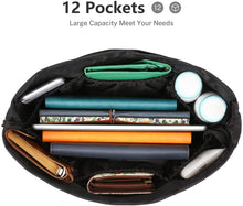 
                        
                          Load image into Gallery viewer, bridawn Nylon Tote Organizer Purse Insert Pocketbook Organizer Insert Handbag Divider with Handles Zipper Closure
                        
                      