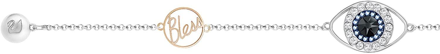 Swarovski Women's Symbols Evil Eye, Flower, Feather, Moon, Heart, Lucky Charm, Faith, Dragonfly Crystal Bracelet Collection - JOY2ESpree