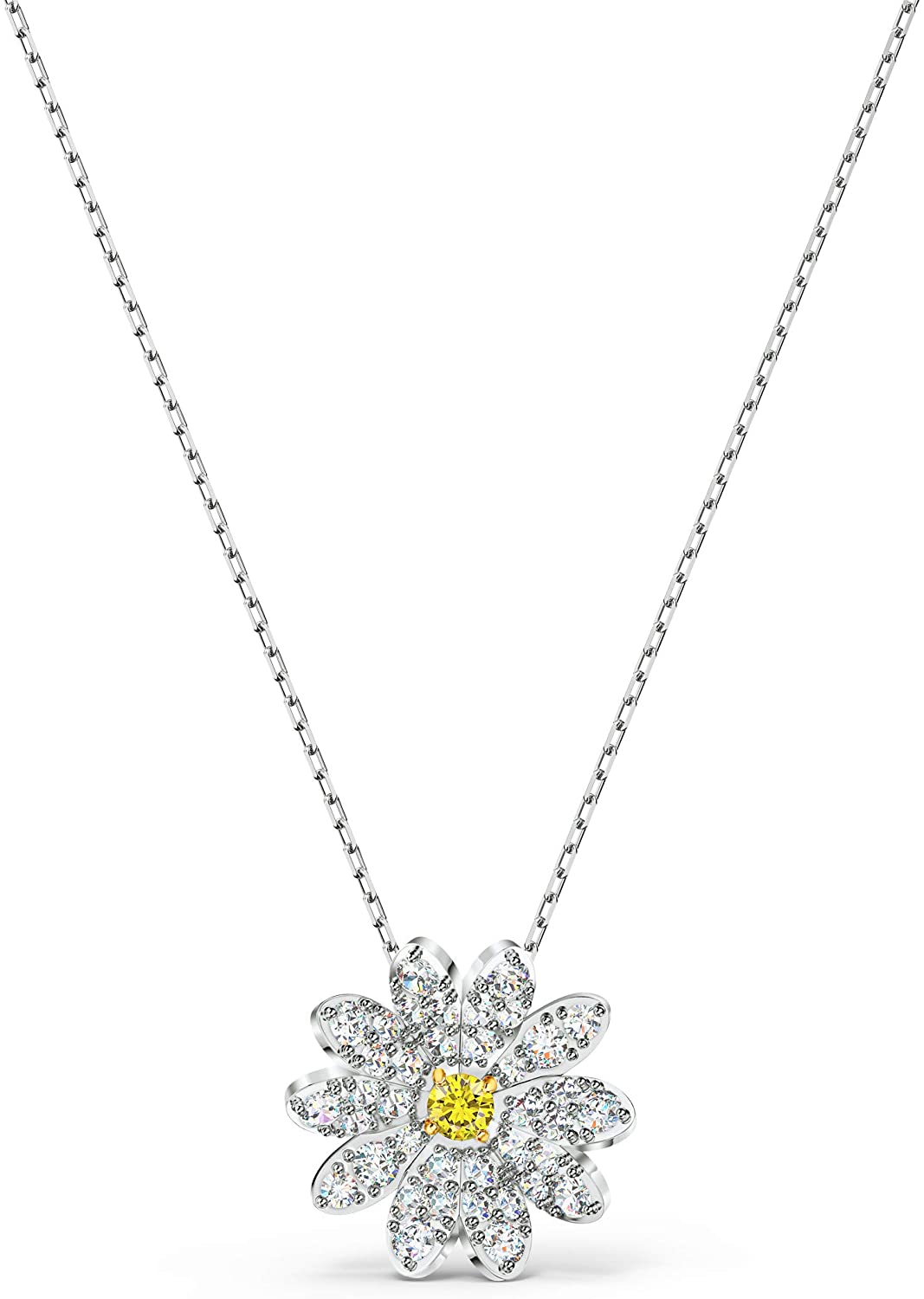 SWAROVSKI Women's Eternal Flower Jewelry Collection, Yellow Crystals, Clear Crystals - JOY2ESpree