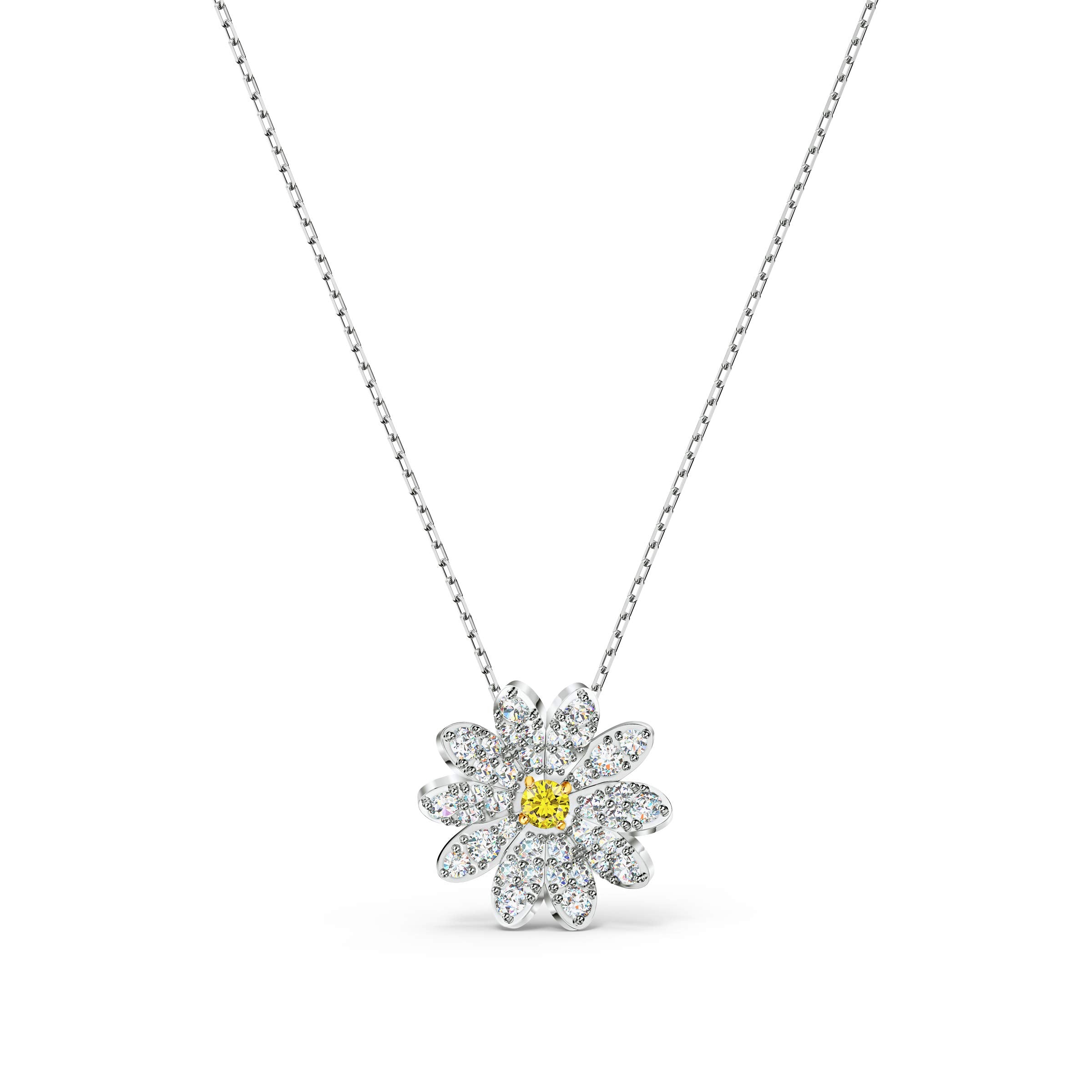 SWAROVSKI Women's Eternal Flower Jewelry Collection, Yellow Crystals, Clear Crystals - JOY2ESpree