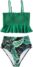 
                        
                          Muat gambar ke penampil Galeri, CUPSHE Women's High Waist Bikini Swimsuit Ruffle Smock Floral Print Two Piece Bathing Suit
                        
                      