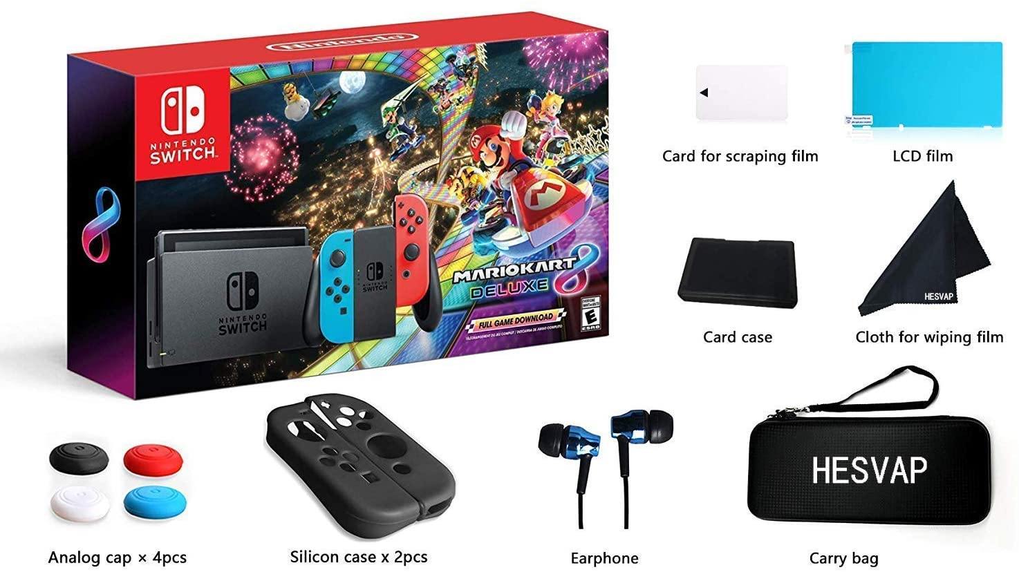 Switch 32GB Console Video Games Joy-Con w/GM 69 Value 13in1 Supper Kit Case - JOY2ESpree