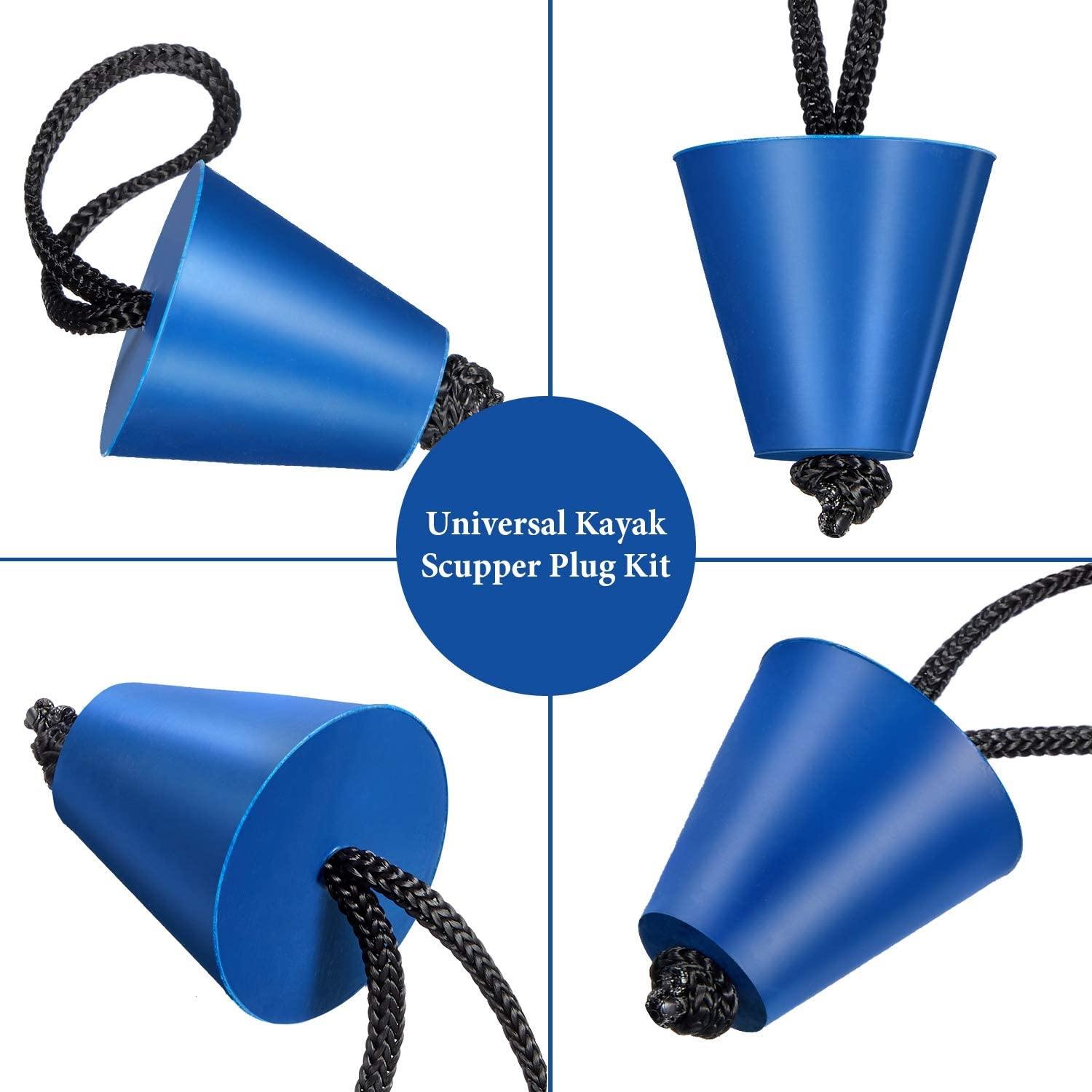 12 Packs Universal Kayak Scupper Plug Kit for Native Kayaks Hobie Kayaks Wilderness Systems Kayaks Perception Kayaks and More