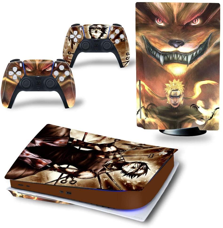 Mmoptop PS5 Skin for Playstation 5 Disc Version Console and Controller Vinyl Cover Skins Wrap - Black Pan-Ther - JOY2ESpree