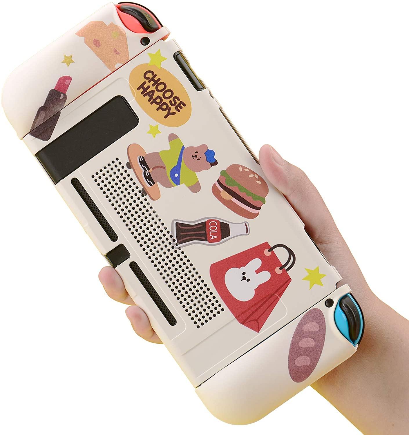 UYIYE Case for Switch - Protective Hard Case for Switch- Dockable TPU Shell Cover for Handheld Video Game Controller - Case Cover for Switch - JOY2ESpree
