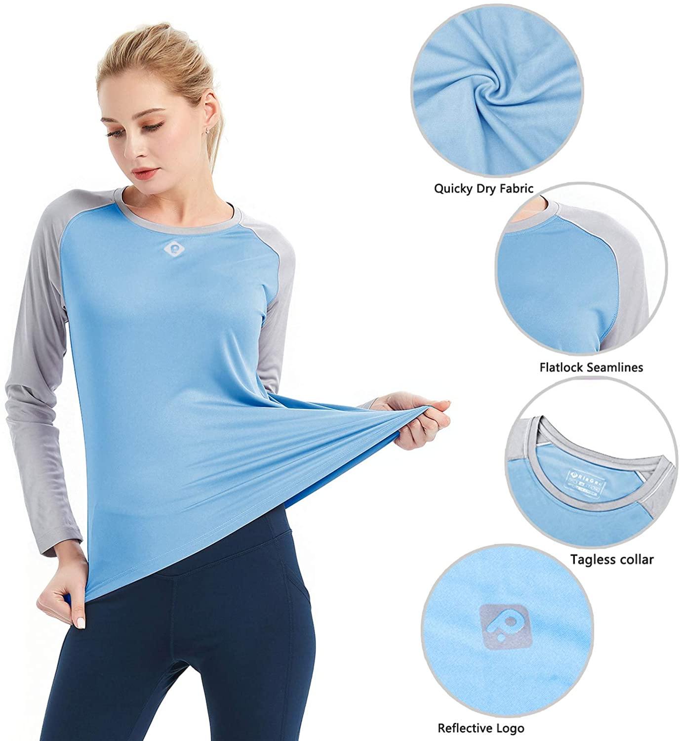 Women's UPF 50+ Sun Protection Hiking Shirts Long Sleeve Quick Dry Rashguard Athletic Running Fishing Shirts - JOY2ESpree