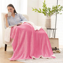 
                        
                          Load image into Gallery viewer, Bedsure Sherpa Fleece Blanket Throw Size Navy Lightweight Super Soft Cozy Luxury Bed Blanket Microfiber
                        
                      