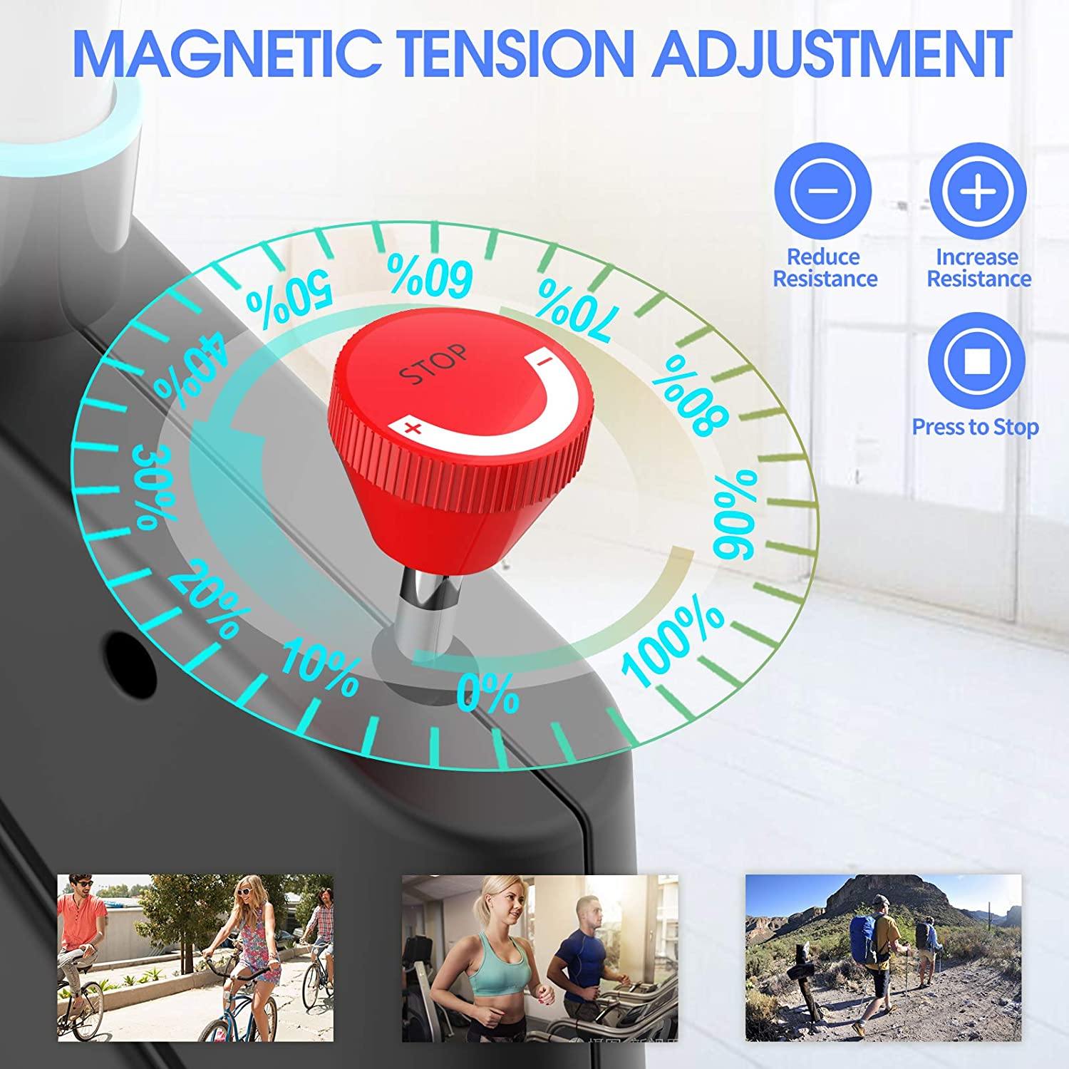 pooboo Magnetic Exercise Bike Indoor Cycling Bike Stationary - JOY2ESpree