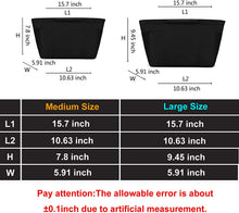 
                        
                          Load image into Gallery viewer, bridawn Nylon Tote Organizer Purse Insert Pocketbook Organizer Insert Handbag Divider with Handles Zipper Closure
                        
                      