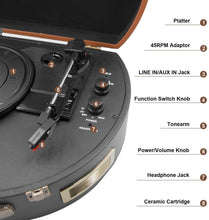 
                        
                          画像をギャラリービューアに読み込む, Bluetooth Record Player 3 Speed Craftmanship Turntable with Built-in Premium Speakers Support USB Playback/Recording (Black)… - JOY2ESpree
                        
                      