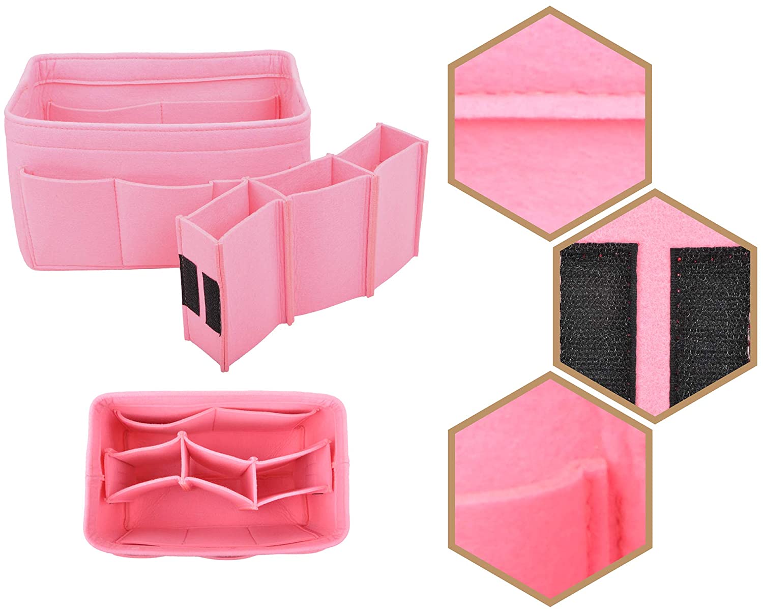 Vercord Felt Purse Organizer Handbag Insert Liner Shaper Bag in Bags for Speedy Neverfull Tote