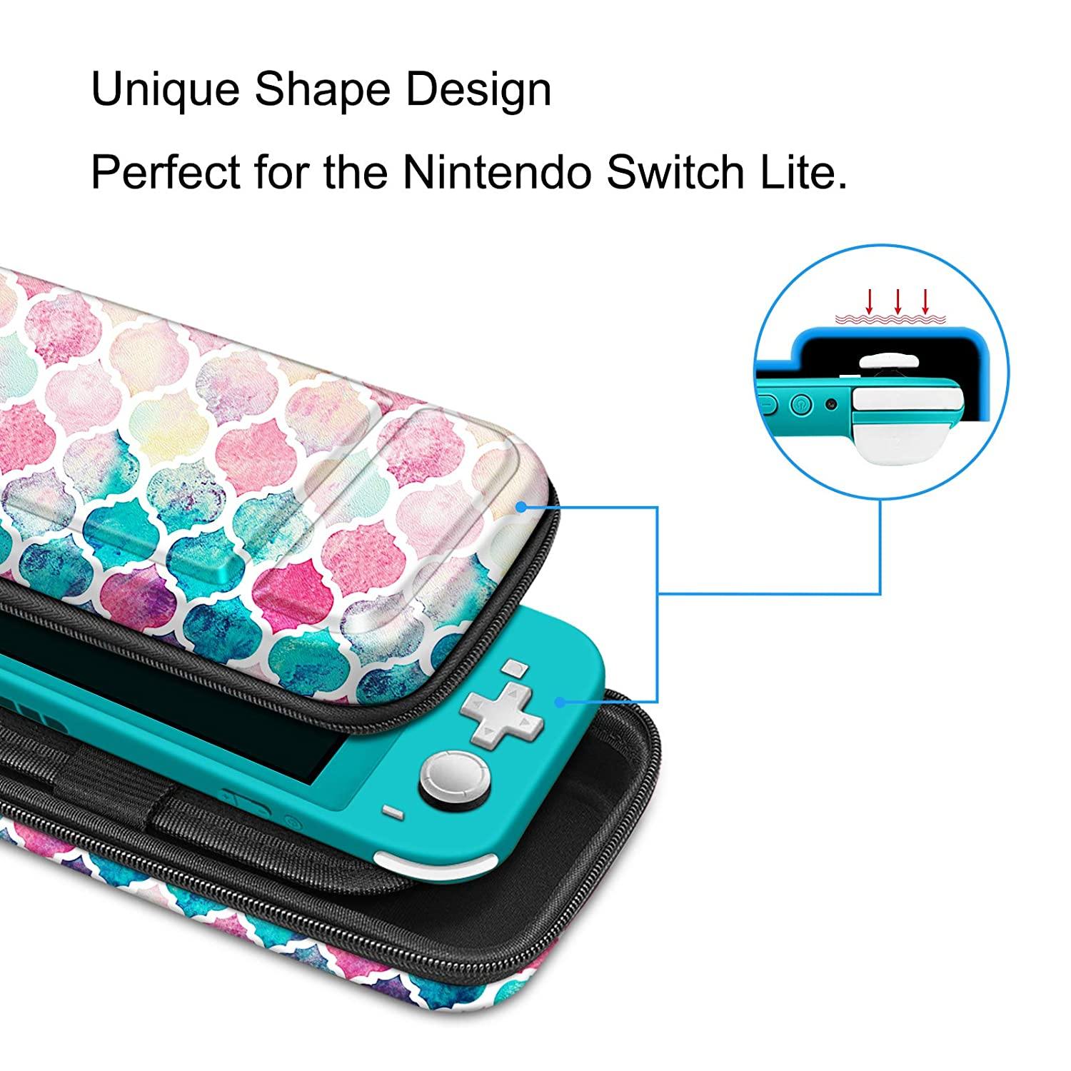 Fintie Carry Case for Nintendo Switch Lite 2019 - [Shockproof] Hard Shell Protective Cover Bag with 15 Game Card/2 Micro SD Card Slots - JOY2ESpree