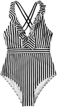 
                        
                          Load image into Gallery viewer, CUPSHE Women's V Neck One Piece Swimsuit Ruffled Back Cross Swimwear
                        
                      