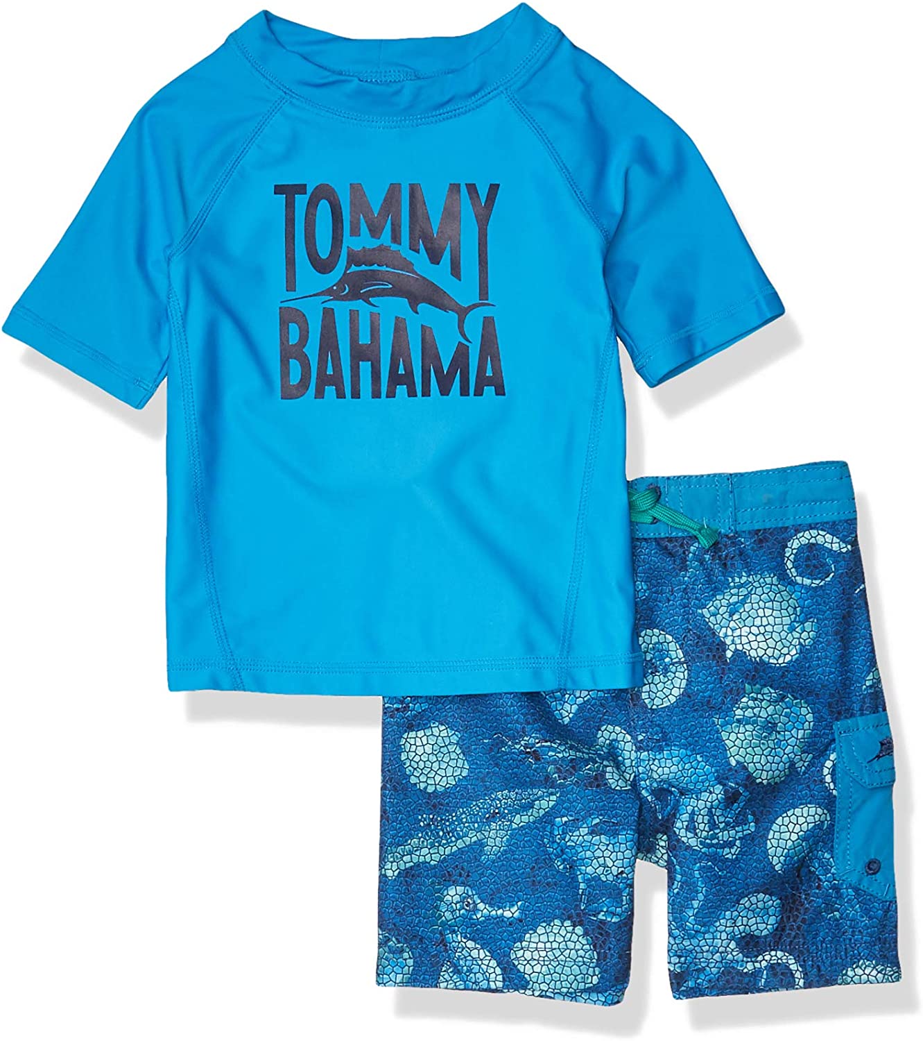 Tommy Bahama Boys' Rashguard and Trunks Swimsuit Set