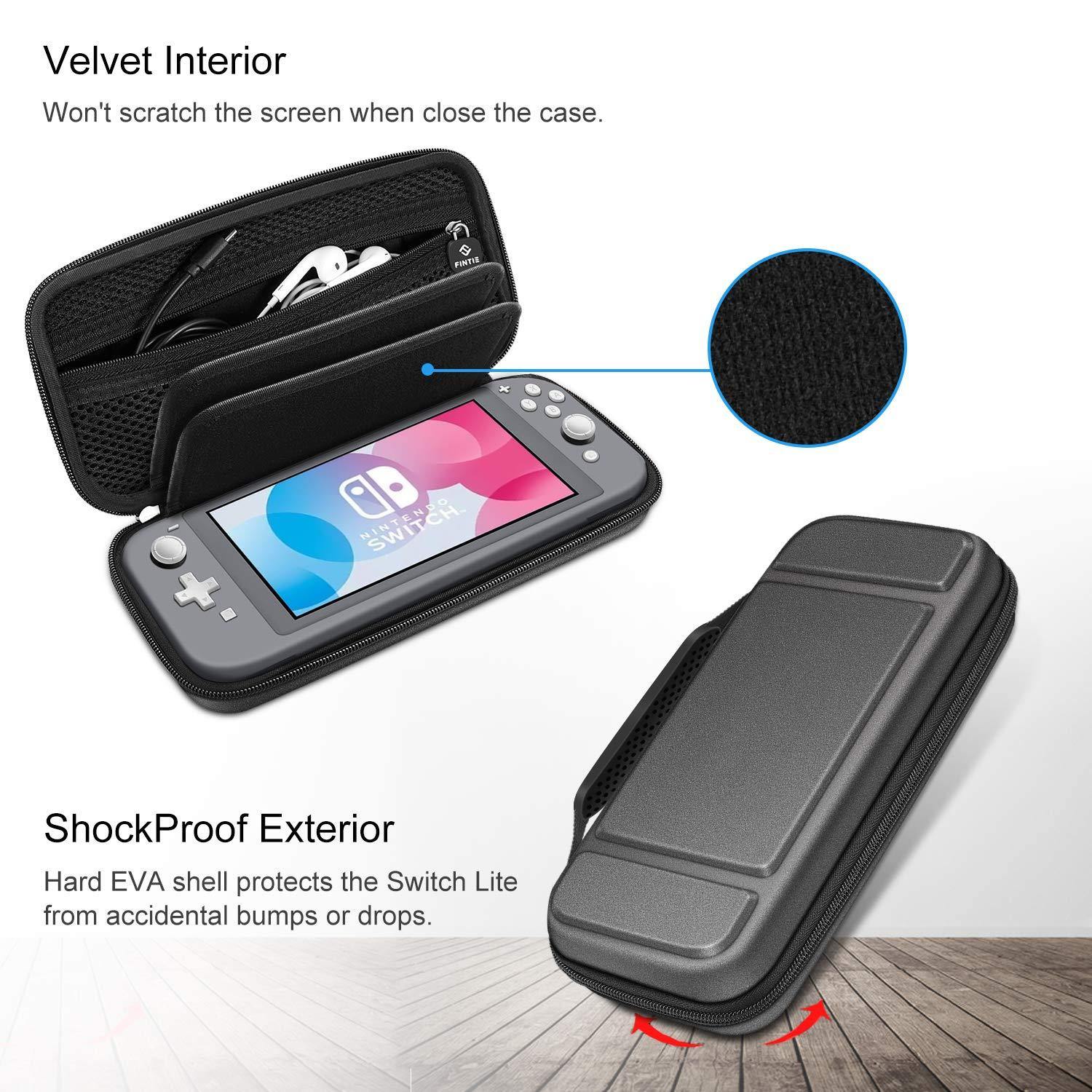 Fintie Carry Case for Nintendo Switch Lite 2019 - [Shockproof] Hard Shell Protective Cover Bag with 15 Game Card/2 Micro SD Card Slots - JOY2ESpree