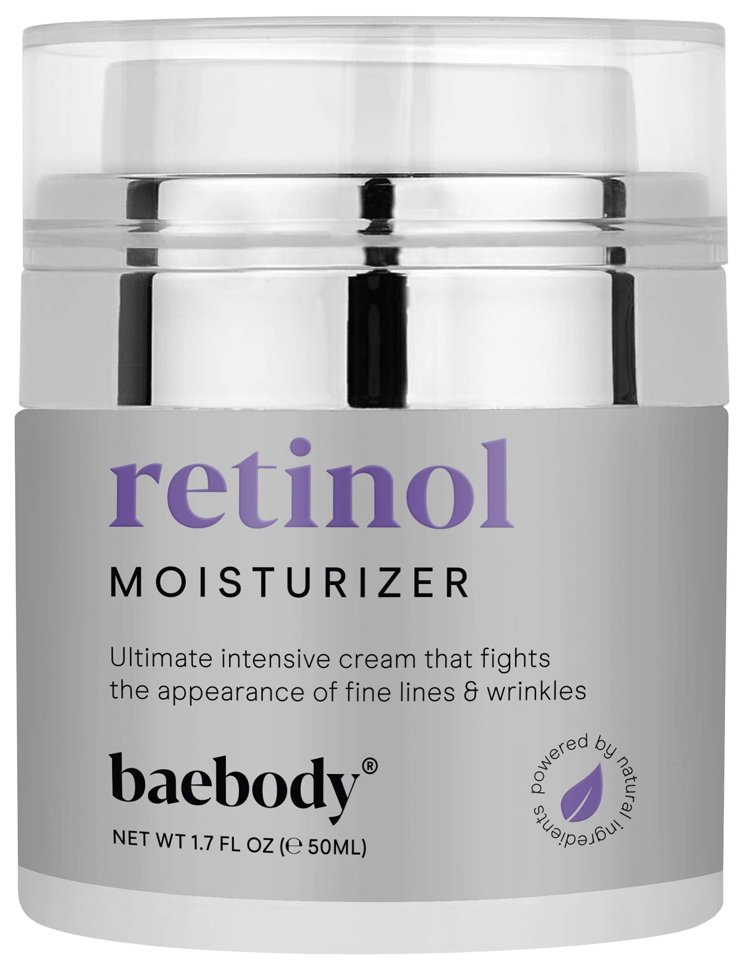 Baebody Retinol Moisturizer Cream for Face, Neck and Décolletage with Wrinkle and Acne Fighting Retinol, Jojoba Oil and Vitamin E, 1.7 Ounces