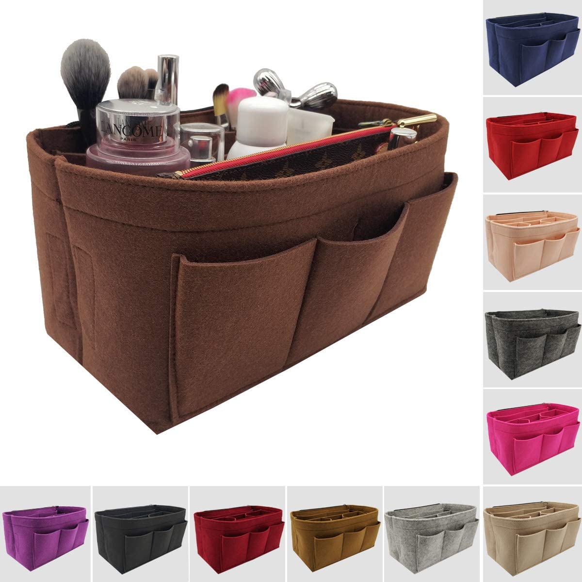 LEXSION Felt Purse Insert Bag Organizer Bag In Bag For Handbag Purse Organizer Fits Speedy Neverfull