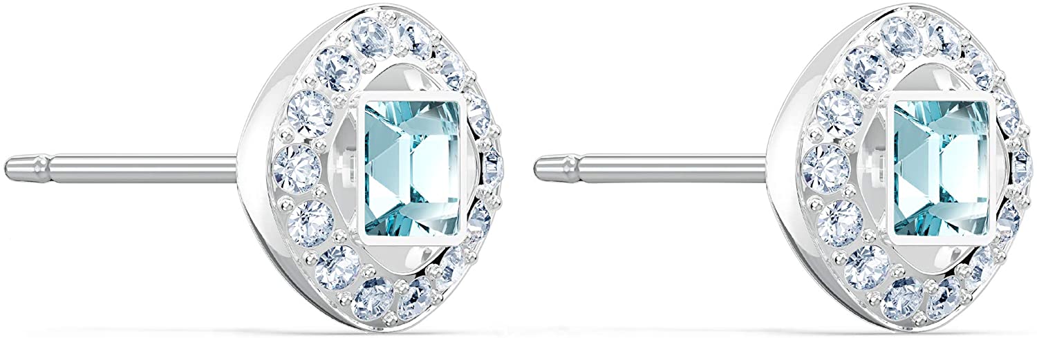 SWAROVSKI Women's Angelic Square Crystal Jewelry Collection, Pink Crystals, Blue Crystals (Amazon Exclusive) - JOY2ESpree