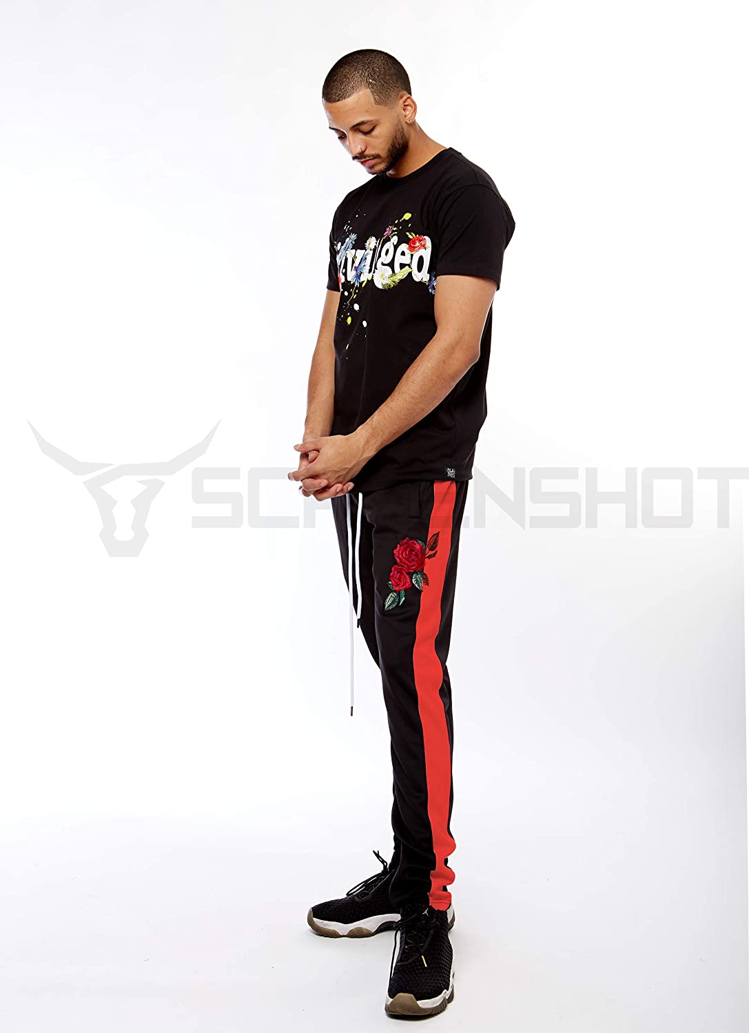 Screenshotbrand Mens Hip Hop Premium Slim Fit Track Pants