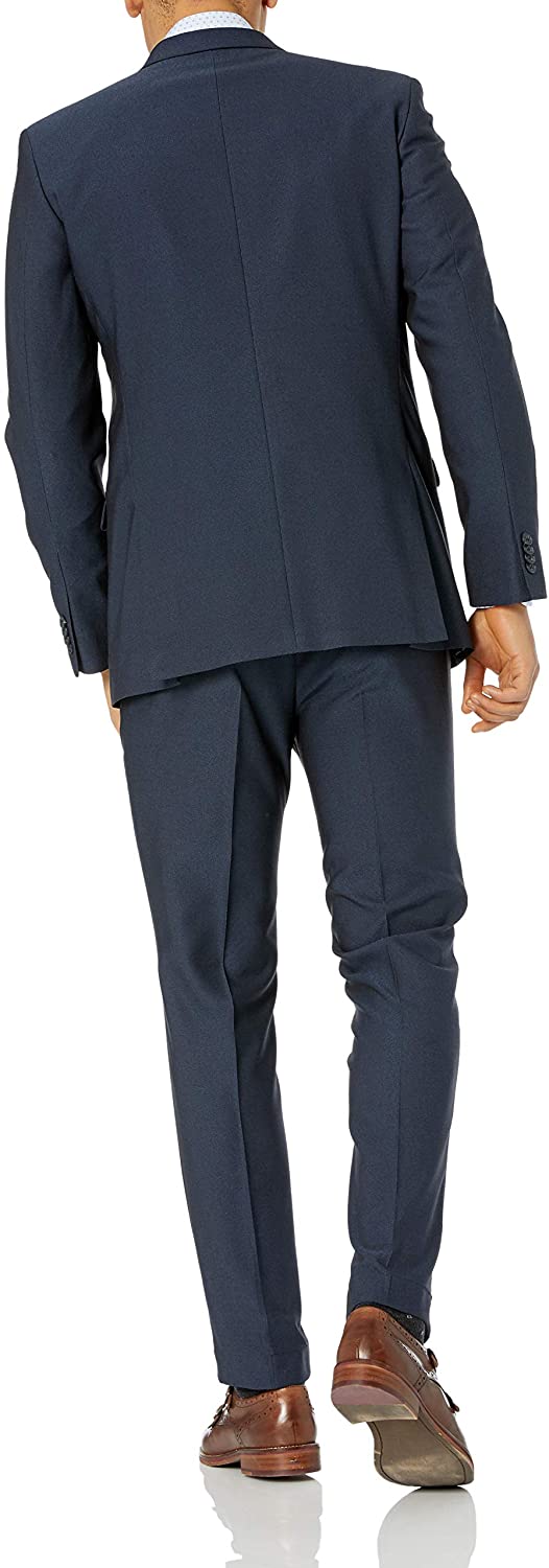 Unlisted by Kenneth Cole Men's 2 Button Slim Fit Suit with Hemmed Pant