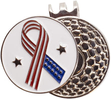 
                        
                          Cargar imagen en el visor de la galería, DA VINCI Magnetic Golf Hat Clip with 1 Inch Embossed Patriotic Metal Golf Ball Marker - JOY2ESpree
                        
                      