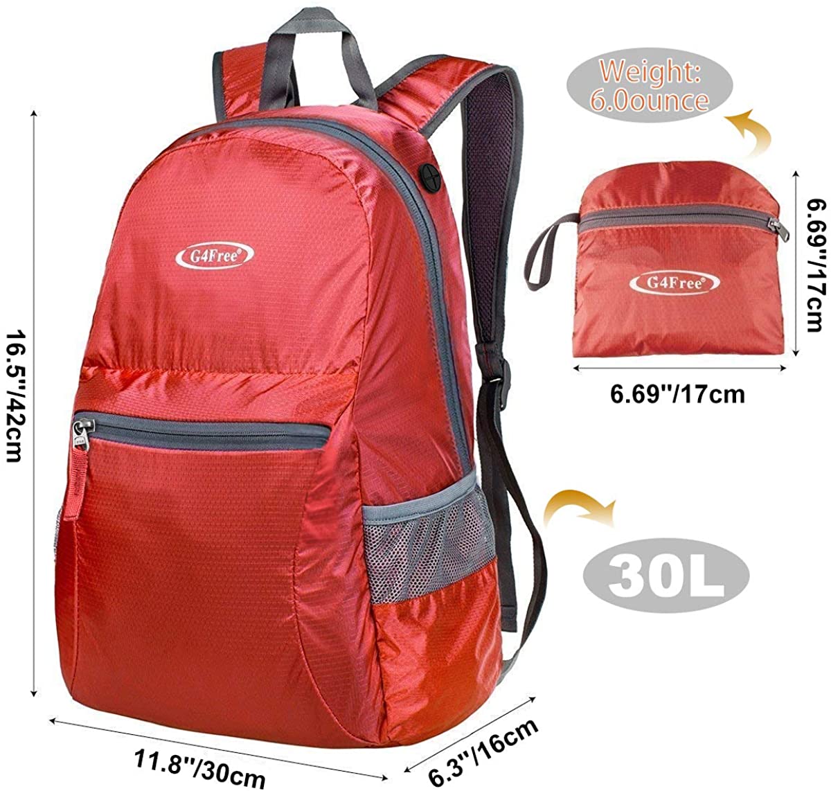 G4Free Ultra Lightweight Packable Backpack Travel Hiking Daypack Handy Foldable Water Resistant Camping Outdoor Backpack