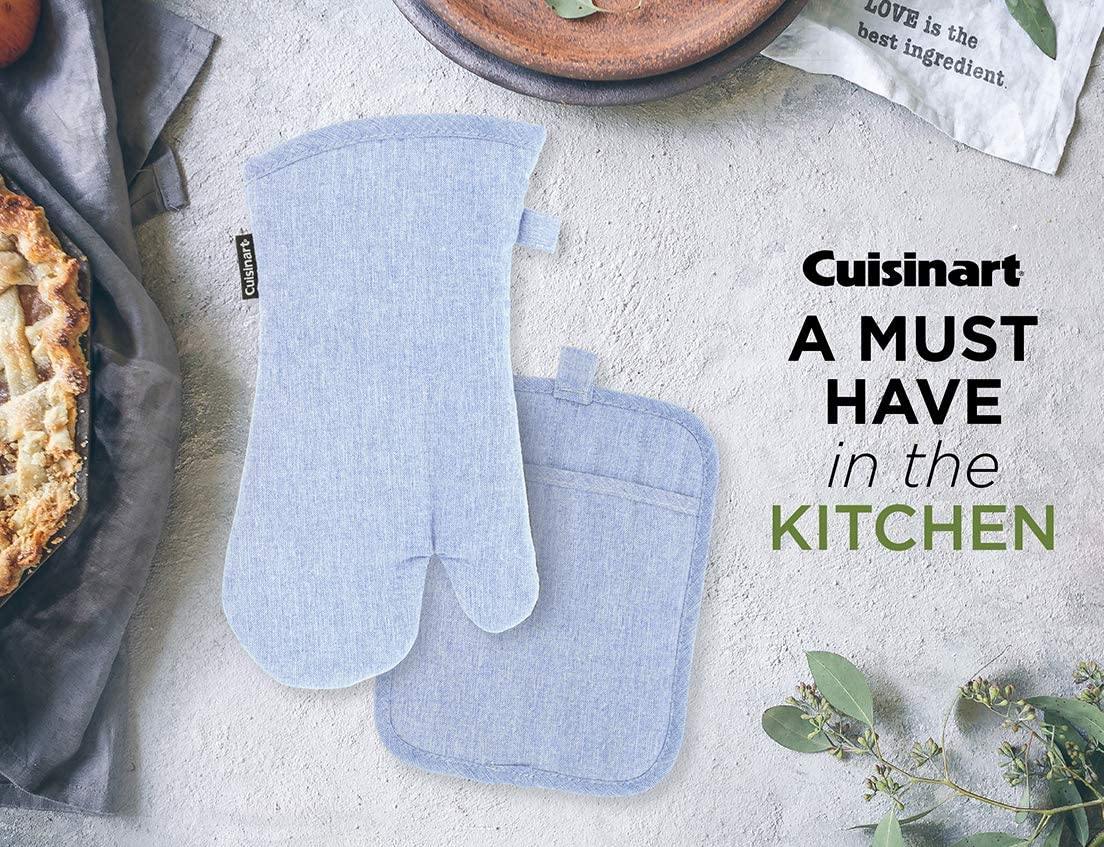 Cuisinart Chambray Neoprene Mini Oven Mitts, 2 Pack – Heat Resistant to 400 F . - JOY2ESpree
