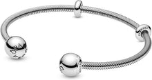 
                        
                          Cargar imagen en el visor de la galería, Pandora Jewelry Snake Chain Style Open Bangle Sterling Silver Bracelet - JOY2ESpree
                        
                      