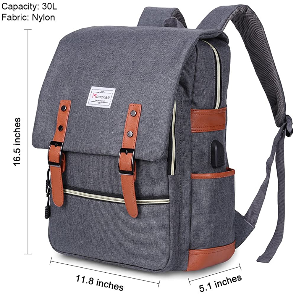 Modoker Vintage Laptop Backpack for Women Men,School College Backpack