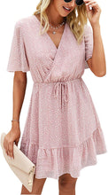 
                        
                          Cargar imagen en el visor de la galería, KIRUNDO 2021 Women’s Summer Short Sleeve Ruffle Floral Dress
                        
                      