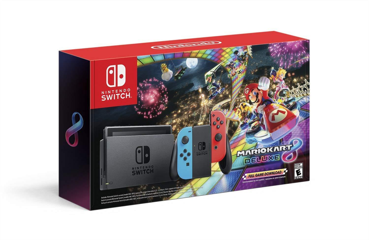 Nintendo Switch w/ Gray Joy-Con + Mario Kart 8 Deluxe (Full Game Download) - Switch - JOY2ESpree