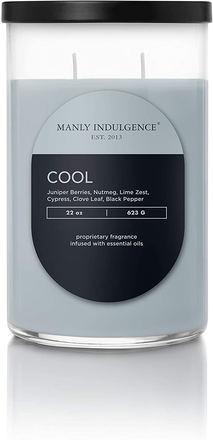 Manly Indulgence Sea Salt & Ginger Scented Jar Candle, 15 Oz, White
