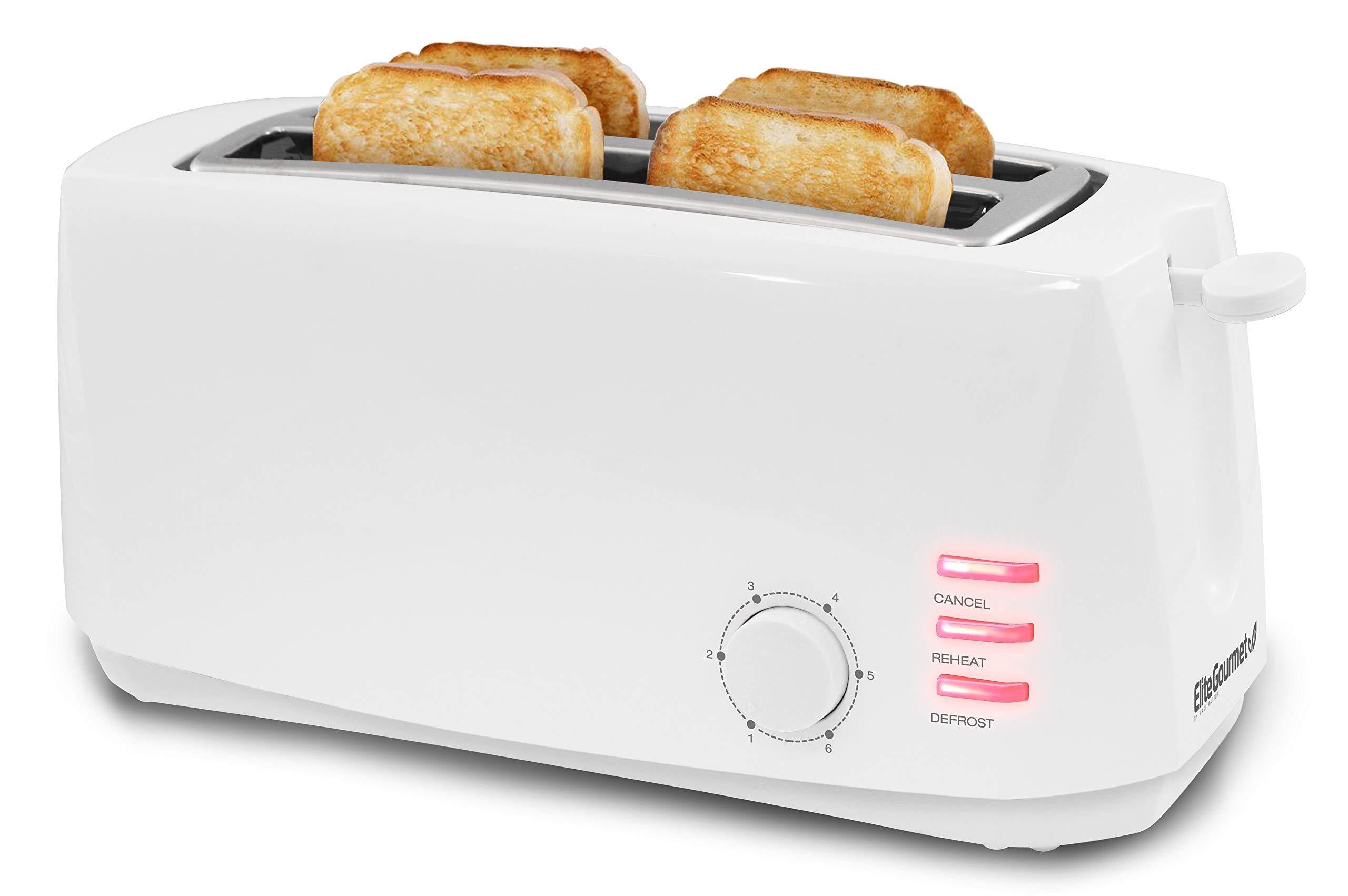 Elite Gourmet ECT-4829 Maxi-Matic 4 Slice Long Toaster 6 Toast Settings - JOY2ESpree