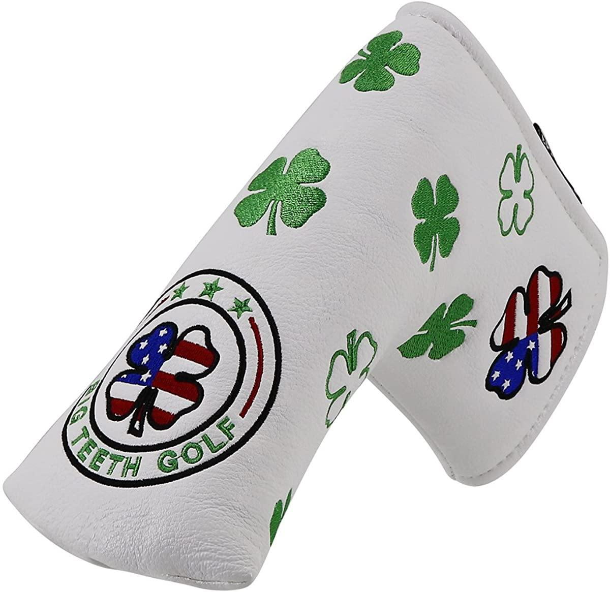 Big Teeth Golf Blade Putter Cover Headcover Club Protector Magnetic Bar Closure for Scotty Cameron Taylormade Odyssey - JOY2ESpree
