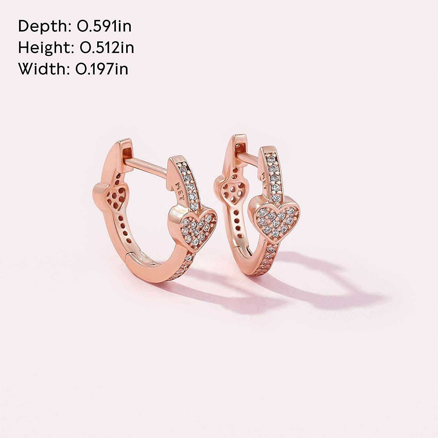 Pandora Rose Alluring Hearts Hoop Earrings - JOY2ESpree