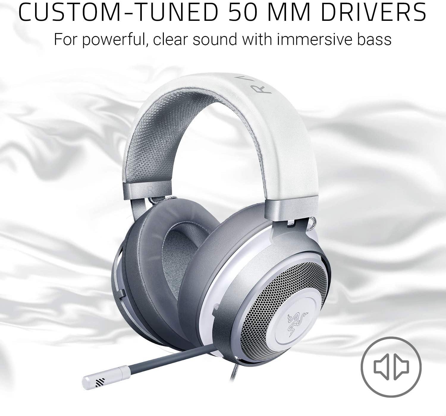 Razer Kraken Gaming Headset: Lightweight Aluminum Frame, Retractable Noise Isolating Microphone - JOY2ESpree
