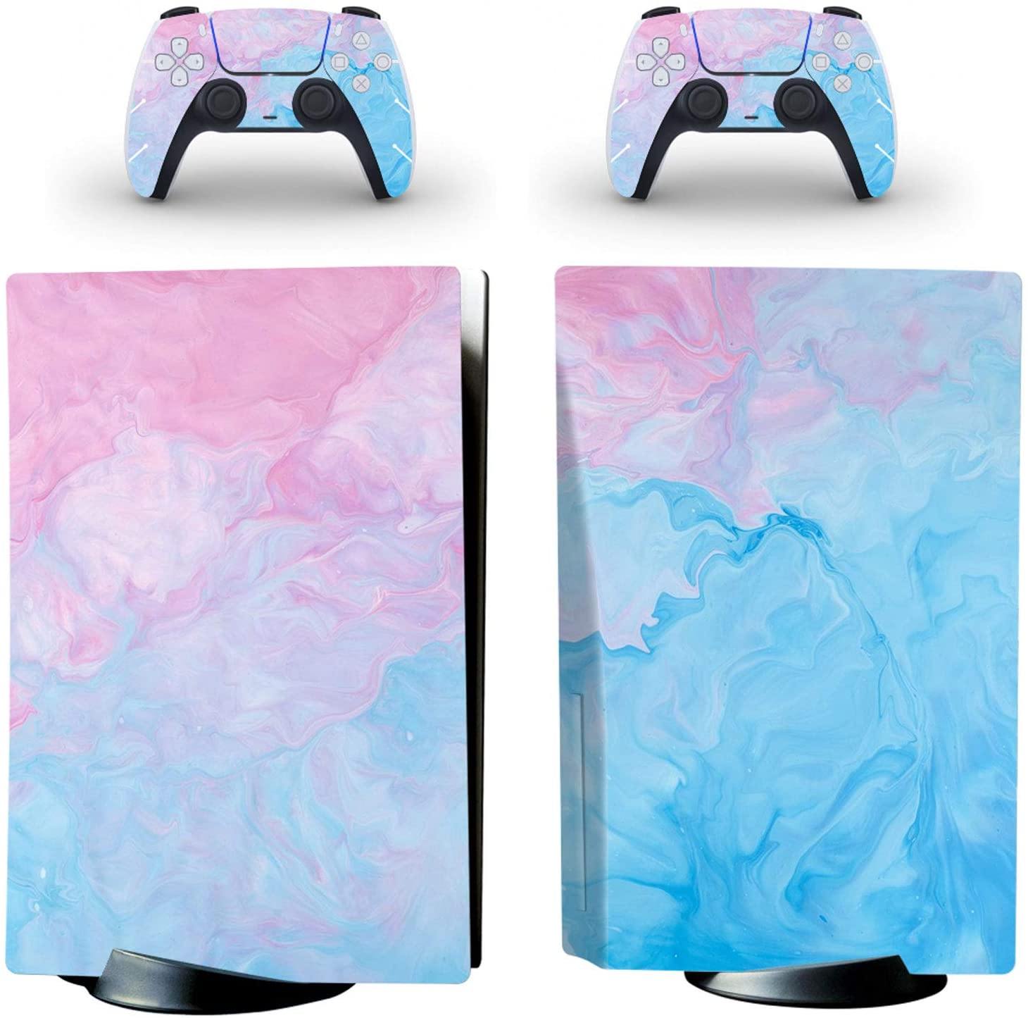 gotor Vinyl Skin Decals Cover Wrap Sticker Faceplate for PS5 Playstation 5 Console and 2 Controllers Skins (PS5 (Not The Digital Edition), B01) - JOY2ESpree
