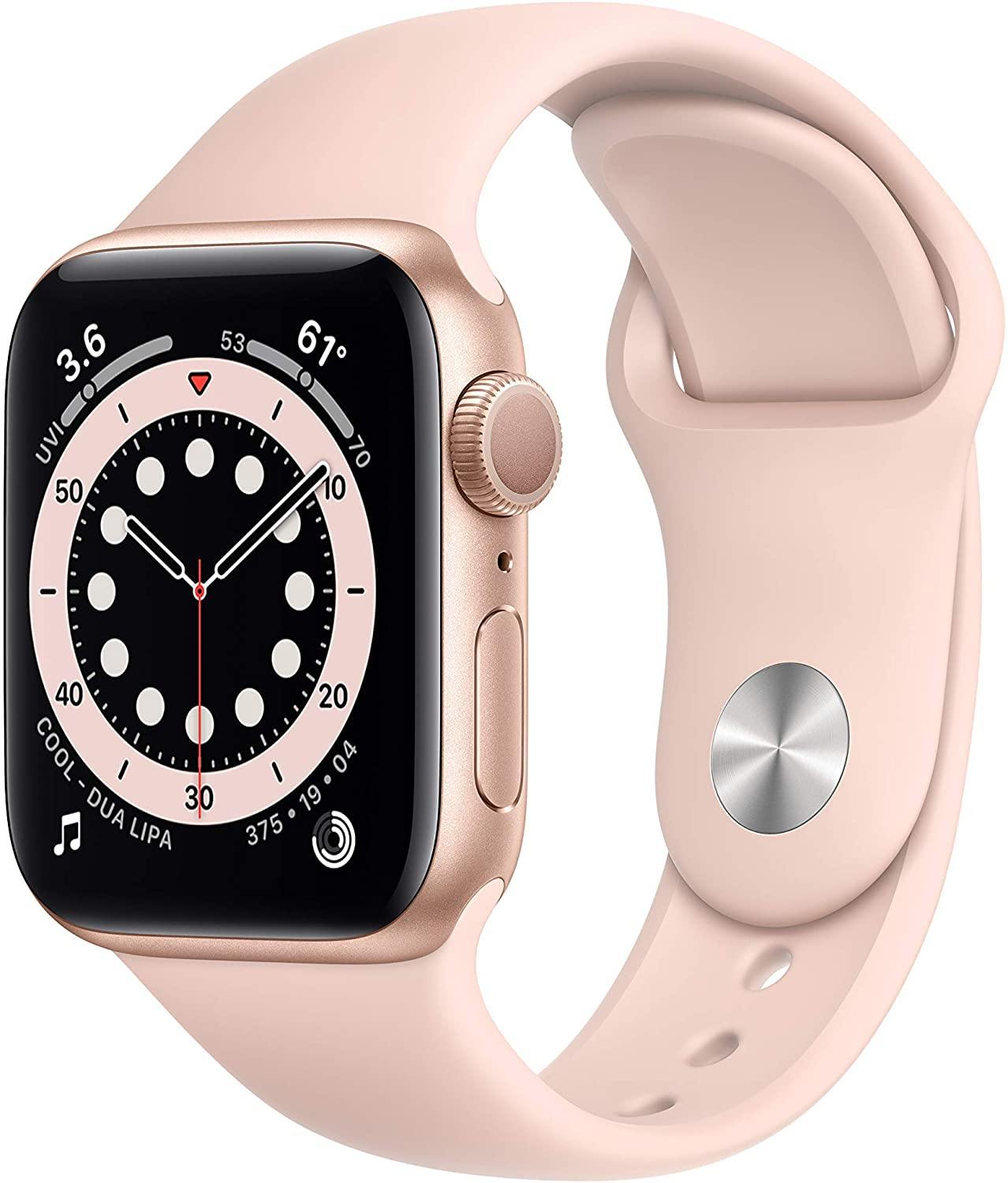 Apple Watch Series 6 (GPS, 44mm) - Space Gray Aluminum Case with Black Sport Band (Renewed) - JOY2ESpree